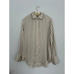 Satin Oversized Button Up Shirt